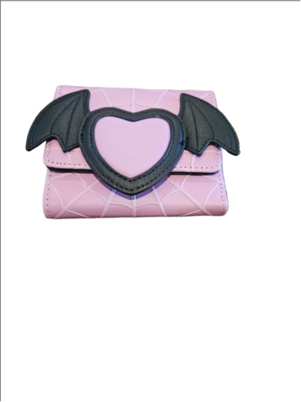 Women's Hot Topic Monster High Draculaura Heart Bat Wing Wallet NWOT Pink Black